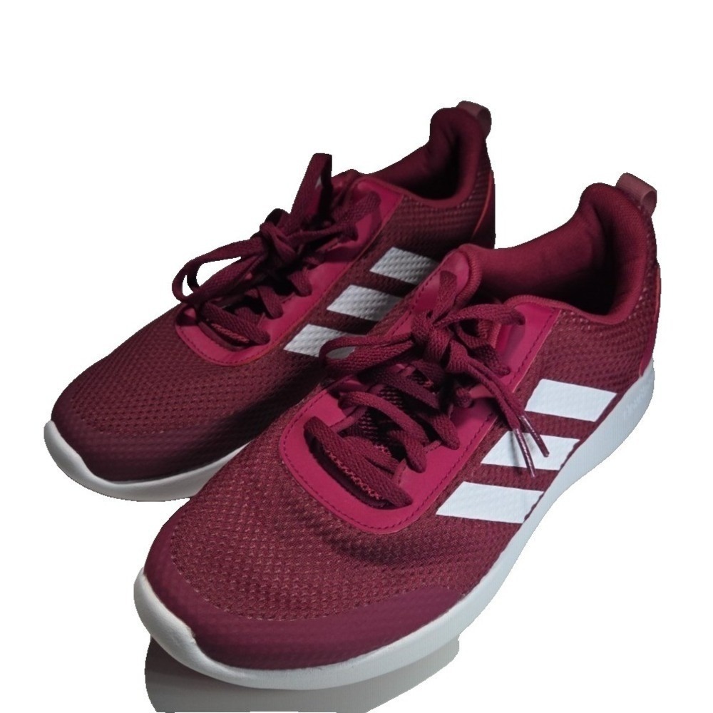Adidas Shoes Womens Sz 8 Cloudfoam Element Race‎ Running Sneaker Laced Up Maroon